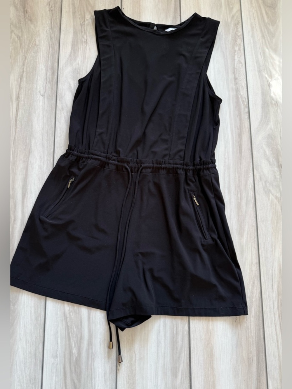 Emma & Michele Sleeveless Romper Black Medium EUC